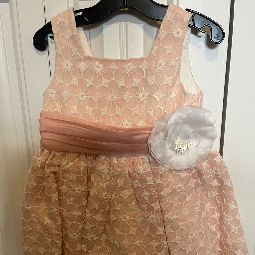 Abel & Lula Elegant Pink Floral Kids Dress NWT size 4
